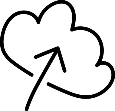 Siyah ve Beyaz Logo Simgesi PNG Biçimini Yükle. Web Sitesi Düğmesi, Mobil Uygulama Arayüzü, Dosya Aktarımı, Belge Paylaşımı, Bulut Depolama ve Veri Yedekleme için Minimalist Düz Tasarımlı Tek Renkli Ok Gönderme İşareti Grafiksel Elemanı