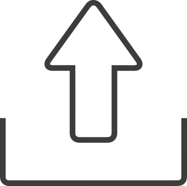 Siyah ve Beyaz Logo Simgesi PNG Biçimini Yükle. Web Sitesi Düğmesi, Mobil Uygulama Arayüzü, Dosya Aktarımı, Belge Paylaşımı, Bulut Depolama ve Veri Yedekleme için Minimalist Düz Tasarımlı Tek Renkli Ok Gönderme İşareti Grafiksel Elemanı