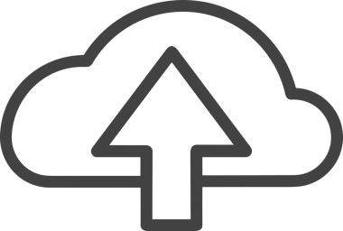 Siyah ve Beyaz Logo Simgesi PNG Biçimini Yükle. Web Sitesi Düğmesi, Mobil Uygulama Arayüzü, Dosya Aktarımı, Belge Paylaşımı, Bulut Depolama ve Veri Yedekleme için Minimalist Düz Tasarımlı Tek Renkli Ok Gönderme İşareti Grafiksel Elemanı