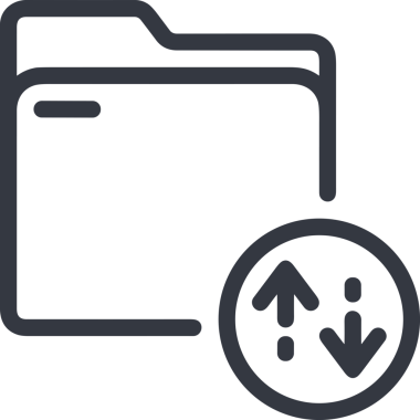 Siyah ve Beyaz Logo Simgesi PNG Biçimini Yükle. Web Sitesi Düğmesi, Mobil Uygulama Arayüzü, Dosya Aktarımı, Belge Paylaşımı, Bulut Depolama ve Veri Yedekleme için Minimalist Düz Tasarımlı Tek Renkli Ok Gönderme İşareti Grafiksel Elemanı