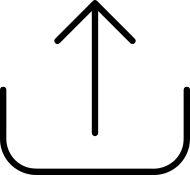 Siyah ve Beyaz Logo Simgesi PNG Biçimini Yükle. Web Sitesi Düğmesi, Mobil Uygulama Arayüzü, Dosya Aktarımı, Belge Paylaşımı, Bulut Depolama ve Veri Yedekleme için Minimalist Düz Tasarımlı Tek Renkli Ok Gönderme İşareti Grafiksel Elemanı