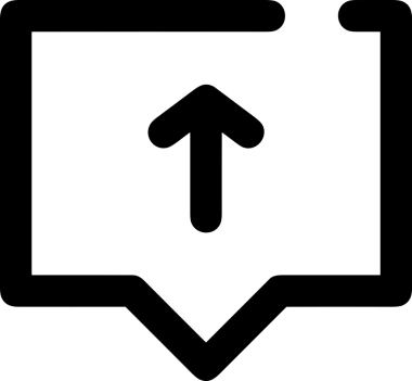 Siyah ve Beyaz Logo Simgesi PNG Biçimini Yükle. Web Sitesi Düğmesi, Mobil Uygulama Arayüzü, Dosya Aktarımı, Belge Paylaşımı, Bulut Depolama ve Veri Yedekleme için Minimalist Düz Tasarımlı Tek Renkli Ok Gönderme İşareti Grafiksel Elemanı