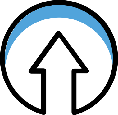 Siyah ve Beyaz Logo Simgesi PNG Biçimini Yükle. Web Sitesi Düğmesi, Mobil Uygulama Arayüzü, Dosya Aktarımı, Belge Paylaşımı, Bulut Depolama ve Veri Yedekleme için Minimalist Düz Tasarımlı Tek Renkli Ok Gönderme İşareti Grafiksel Elemanı