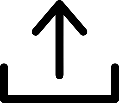 Siyah ve Beyaz Logo Simgesi PNG Biçimini Yükle. Web Sitesi Düğmesi, Mobil Uygulama Arayüzü, Dosya Aktarımı, Belge Paylaşımı, Bulut Depolama ve Veri Yedekleme için Minimalist Düz Tasarımlı Tek Renkli Ok Gönderme İşareti Grafiksel Elemanı