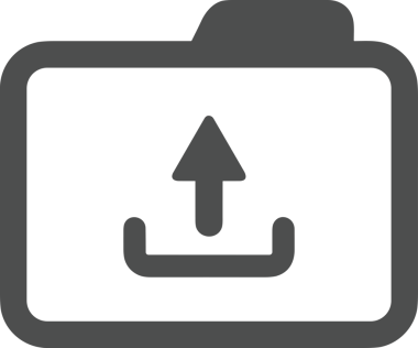 Siyah ve Beyaz Logo Simgesi PNG Biçimini Yükle. Web Sitesi Düğmesi, Mobil Uygulama Arayüzü, Dosya Aktarımı, Belge Paylaşımı, Bulut Depolama ve Veri Yedekleme için Minimalist Düz Tasarımlı Tek Renkli Ok Gönderme İşareti Grafiksel Elemanı