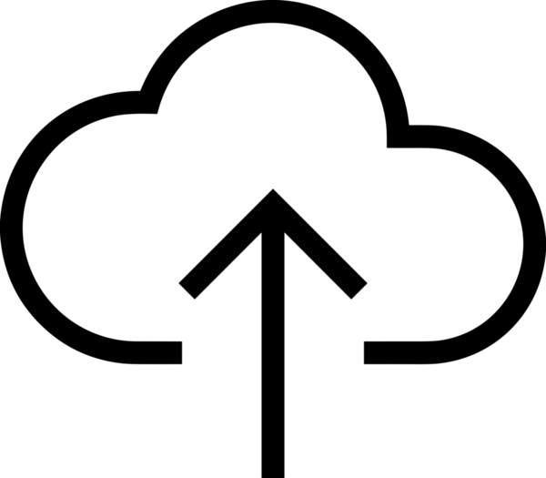 Siyah ve Beyaz Logo Simgesi PNG Biçimini Yükle. Web Sitesi Düğmesi, Mobil Uygulama Arayüzü, Dosya Aktarımı, Belge Paylaşımı, Bulut Depolama ve Veri Yedekleme için Minimalist Düz Tasarımlı Tek Renkli Ok Gönderme İşareti Grafiksel Elemanı