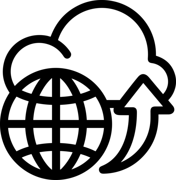 Siyah ve Beyaz Logo Simgesi PNG Biçimini Yükle. Web Sitesi Düğmesi, Mobil Uygulama Arayüzü, Dosya Aktarımı, Belge Paylaşımı, Bulut Depolama ve Veri Yedekleme için Minimalist Düz Tasarımlı Tek Renkli Ok Gönderme İşareti Grafiksel Elemanı