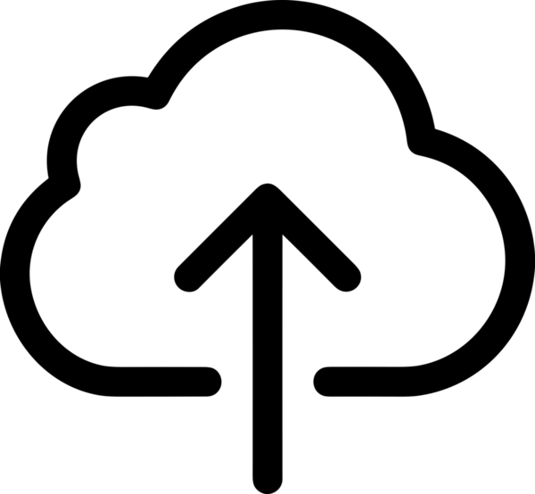 Siyah ve Beyaz Logo Simgesi PNG Biçimini Yükle. Web Sitesi Düğmesi, Mobil Uygulama Arayüzü, Dosya Aktarımı, Belge Paylaşımı, Bulut Depolama ve Veri Yedekleme için Minimalist Düz Tasarımlı Tek Renkli Ok Gönderme İşareti Grafiksel Elemanı