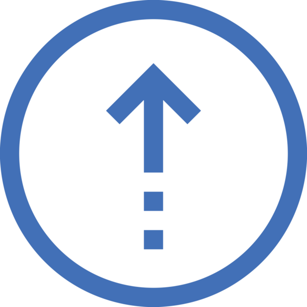 Siyah ve Beyaz Logo Simgesi PNG Biçimini Yükle. Web Sitesi Düğmesi, Mobil Uygulama Arayüzü, Dosya Aktarımı, Belge Paylaşımı, Bulut Depolama ve Veri Yedekleme için Minimalist Düz Tasarımlı Tek Renkli Ok Gönderme İşareti Grafiksel Elemanı