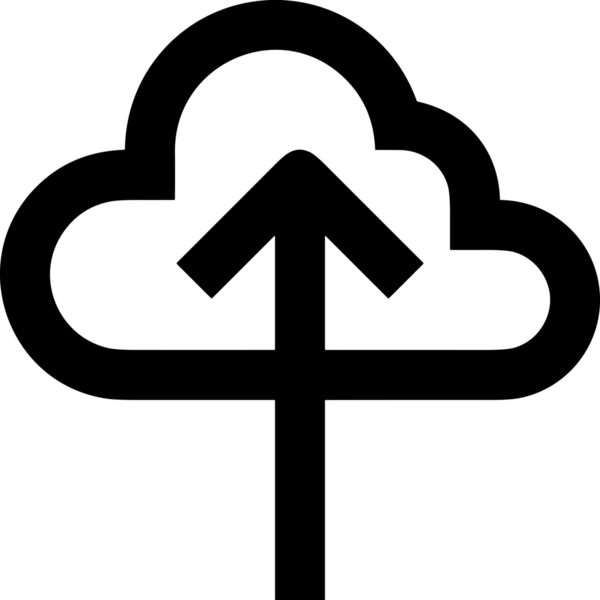 Siyah ve Beyaz Logo Simgesi PNG Biçimini Yükle. Web Sitesi Düğmesi, Mobil Uygulama Arayüzü, Dosya Aktarımı, Belge Paylaşımı, Bulut Depolama ve Veri Yedekleme için Minimalist Düz Tasarımlı Tek Renkli Ok Gönderme İşareti Grafiksel Elemanı