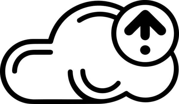 Siyah ve Beyaz Logo Simgesi PNG Biçimini Yükle. Web Sitesi Düğmesi, Mobil Uygulama Arayüzü, Dosya Aktarımı, Belge Paylaşımı, Bulut Depolama ve Veri Yedekleme için Minimalist Düz Tasarımlı Tek Renkli Ok Gönderme İşareti Grafiksel Elemanı