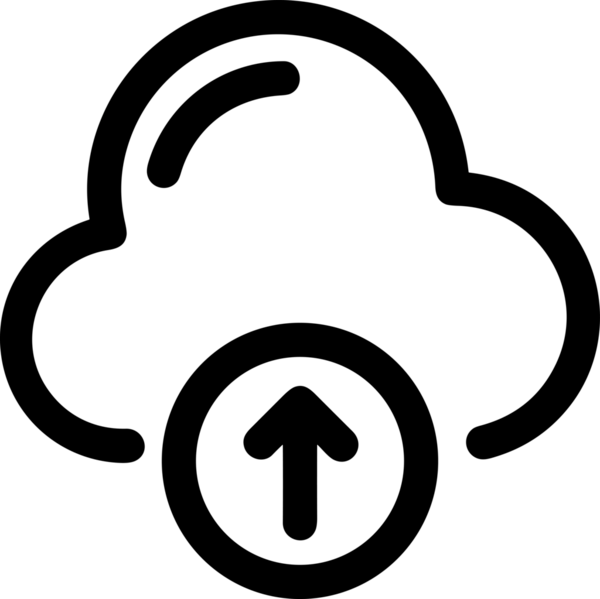 Siyah ve Beyaz Logo Simgesi PNG Biçimini Yükle. Web Sitesi Düğmesi, Mobil Uygulama Arayüzü, Dosya Aktarımı, Belge Paylaşımı, Bulut Depolama ve Veri Yedekleme için Minimalist Düz Tasarımlı Tek Renkli Ok Gönderme İşareti Grafiksel Elemanı