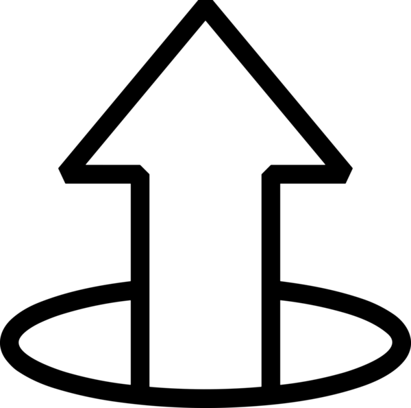 Siyah ve Beyaz Logo Simgesi PNG Biçimini Yükle. Web Sitesi Düğmesi, Mobil Uygulama Arayüzü, Dosya Aktarımı, Belge Paylaşımı, Bulut Depolama ve Veri Yedekleme için Minimalist Düz Tasarımlı Tek Renkli Ok Gönderme İşareti Grafiksel Elemanı
