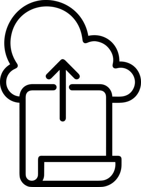 Siyah ve Beyaz Logo Simgesi PNG Biçimini Yükle. Web Sitesi Düğmesi, Mobil Uygulama Arayüzü, Dosya Aktarımı, Belge Paylaşımı, Bulut Depolama ve Veri Yedekleme için Minimalist Düz Tasarımlı Tek Renkli Ok Gönderme İşareti Grafiksel Elemanı