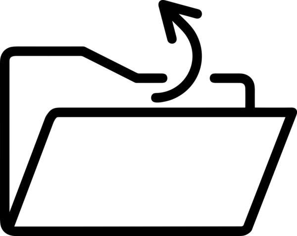 Siyah ve Beyaz Logo Simgesi PNG Biçimini Yükle. Web Sitesi Düğmesi, Mobil Uygulama Arayüzü, Dosya Aktarımı, Belge Paylaşımı, Bulut Depolama ve Veri Yedekleme için Minimalist Düz Tasarımlı Tek Renkli Ok Gönderme İşareti Grafiksel Elemanı