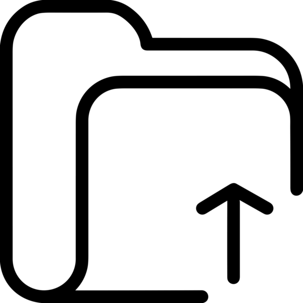 Siyah ve Beyaz Logo Simgesi PNG Biçimini Yükle. Web Sitesi Düğmesi, Mobil Uygulama Arayüzü, Dosya Aktarımı, Belge Paylaşımı, Bulut Depolama ve Veri Depolama için Minimalist Düz Tasarımlı Tek Renk Oku İşaretli Grafik Elemanı 