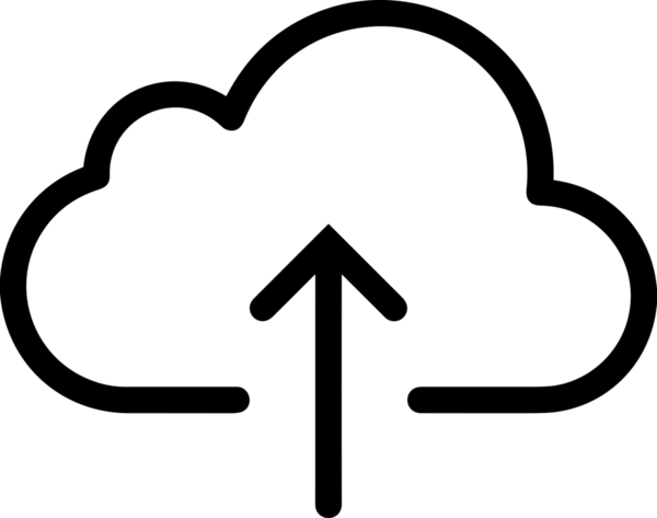 Siyah ve Beyaz Logo Simgesi PNG Biçimini Yükle. Web Sitesi Düğmesi, Mobil Uygulama Arayüzü, Dosya Aktarımı, Belge Paylaşımı, Bulut Depolama ve Veri Depolama için Minimalist Düz Tasarımlı Tek Renk Oku İşaretli Grafik Elemanı 