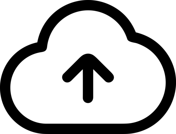 Siyah ve Beyaz Logo Simgesi PNG Biçimini Yükle. Web Sitesi Düğmesi, Mobil Uygulama Arayüzü, Dosya Aktarımı, Belge Paylaşımı, Bulut Depolama ve Veri Depolama için Minimalist Düz Tasarımlı Tek Renk Oku İşaretli Grafik Elemanı 