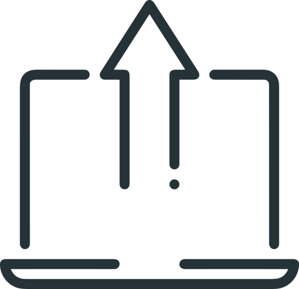 Siyah ve Beyaz Logo Simgesi PNG Biçimini Yükle. Web Sitesi Düğmesi, Mobil Uygulama Arayüzü, Dosya Aktarımı, Belge Paylaşımı, Bulut Depolama ve Veri Depolama için Minimalist Düz Tasarımlı Tek Renk Oku İşaretli Grafik Elemanı 