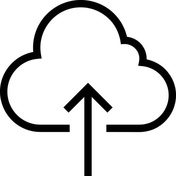 Siyah ve Beyaz Logo Simgesi PNG Biçimini Yükle. Web Sitesi Düğmesi, Mobil Uygulama Arayüzü, Dosya Aktarımı, Belge Paylaşımı, Bulut Depolama ve Veri Depolama için Minimalist Düz Tasarımlı Tek Renk Oku İşaretli Grafik Elemanı 