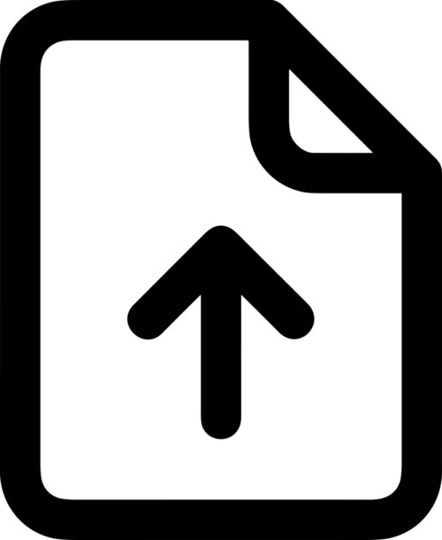 Siyah ve Beyaz Logo Simgesi PNG Biçimini Yükle. Web Sitesi Düğmesi, Mobil Uygulama Arayüzü, Dosya Aktarımı, Belge Paylaşımı, Bulut Depolama ve Veri Depolama için Minimalist Düz Tasarımlı Tek Renk Oku İşaretli Grafik Elemanı 