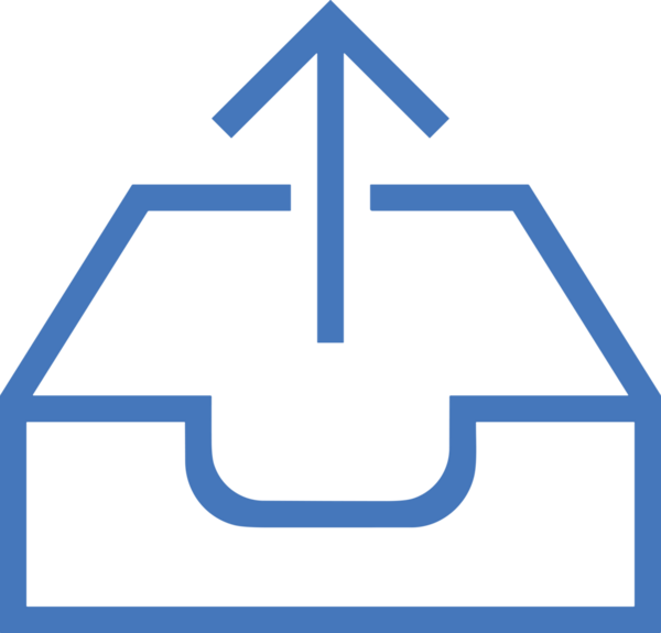 Siyah ve Beyaz Logo Simgesi PNG Biçimini Yükle. Web Sitesi Düğmesi, Mobil Uygulama Arayüzü, Dosya Aktarımı, Belge Paylaşımı, Bulut Depolama ve Veri Depolama için Minimalist Düz Tasarımlı Tek Renk Oku İşaretli Grafik Elemanı 