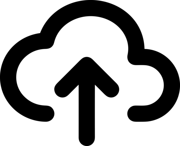 Siyah ve Beyaz Logo Simgesi PNG Biçimini Yükle. Web Sitesi Düğmesi, Mobil Uygulama Arayüzü, Dosya Aktarımı, Belge Paylaşımı, Bulut Depolama ve Veri Depolama için Minimalist Düz Tasarımlı Tek Renk Oku İşaretli Grafik Elemanı 