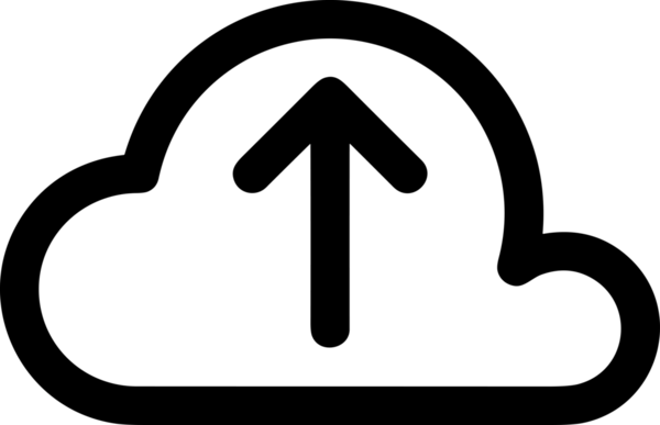 Siyah ve Beyaz Logo Simgesi PNG Biçimini Yükle. Web Sitesi Düğmesi, Mobil Uygulama Arayüzü, Dosya Aktarımı, Belge Paylaşımı, Bulut Depolama ve Veri Depolama için Minimalist Düz Tasarımlı Tek Renk Oku İşaretli Grafik Elemanı 