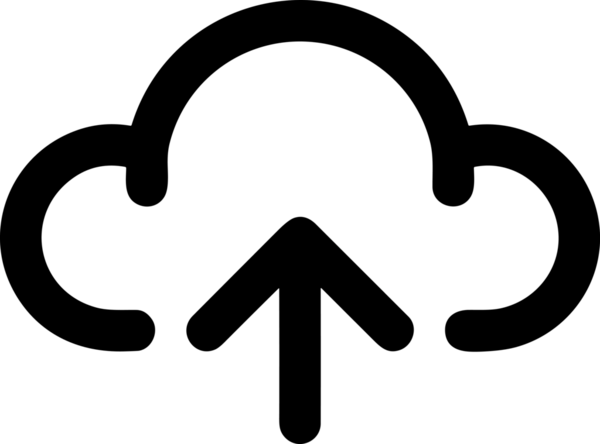 Siyah ve Beyaz Logo Simgesi PNG Biçimini Yükle. Web Sitesi Düğmesi, Mobil Uygulama Arayüzü, Dosya Aktarımı, Belge Paylaşımı, Bulut Depolama ve Veri Depolama için Minimalist Düz Tasarımlı Tek Renk Oku İşaretli Grafik Elemanı 