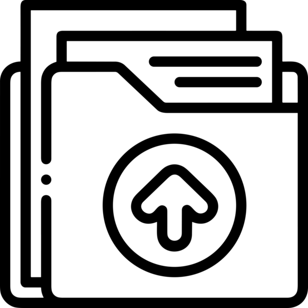 Siyah ve Beyaz Logo Simgesi PNG Biçimini Yükle. Web Sitesi Düğmesi, Mobil Uygulama Arayüzü, Dosya Aktarımı, Belge Paylaşımı, Bulut Depolama ve Veri Yedekleme için Minimalist Düz Tasarımlı Tek Renkli Ok Gönderme İşareti Grafiksel Elemanı