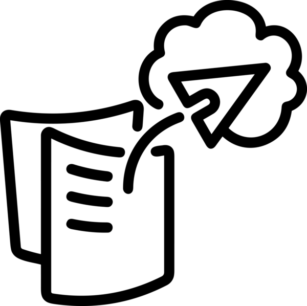 Siyah ve Beyaz Logo Simgesi PNG Biçimini Yükle. Web Sitesi Düğmesi, Mobil Uygulama Arayüzü, Dosya Aktarımı, Belge Paylaşımı, Bulut Depolama ve Veri Yedekleme için Minimalist Düz Tasarımlı Tek Renkli Ok Gönderme İşareti Grafiksel Elemanı