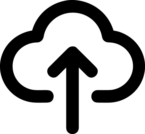 Siyah ve Beyaz Logo Simgesi PNG Biçimini Yükle. Web Sitesi Düğmesi, Mobil Uygulama Arayüzü, Dosya Aktarımı, Belge Paylaşımı, Bulut Depolama ve Veri Yedekleme için Minimalist Düz Tasarımlı Tek Renkli Ok Gönderme İşareti Grafiksel Elemanı