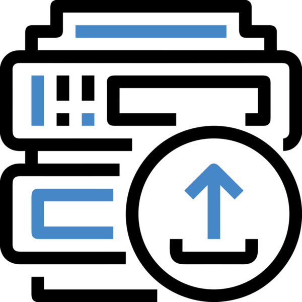Siyah ve Beyaz Logo Simgesi PNG Biçimini Yükle. Web Sitesi Düğmesi, Mobil Uygulama Arayüzü, Dosya Aktarımı, Belge Paylaşımı, Bulut Depolama ve Veri Yedekleme için Minimalist Düz Tasarımlı Tek Renkli Ok Gönderme İşareti Grafiksel Elemanı
