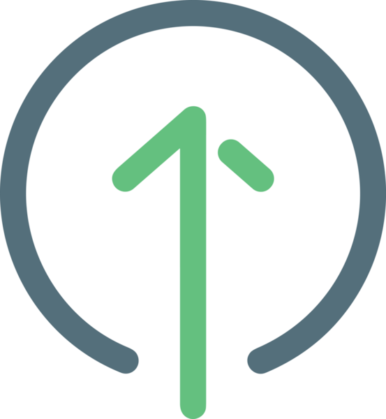 Siyah ve Beyaz Logo Simgesi PNG Biçimini Yükle. Web Sitesi Düğmesi, Mobil Uygulama Arayüzü, Dosya Aktarımı, Belge Paylaşımı, Bulut Depolama ve Veri Yedekleme için Minimalist Düz Tasarımlı Tek Renkli Ok Gönderme İşareti Grafiksel Elemanı