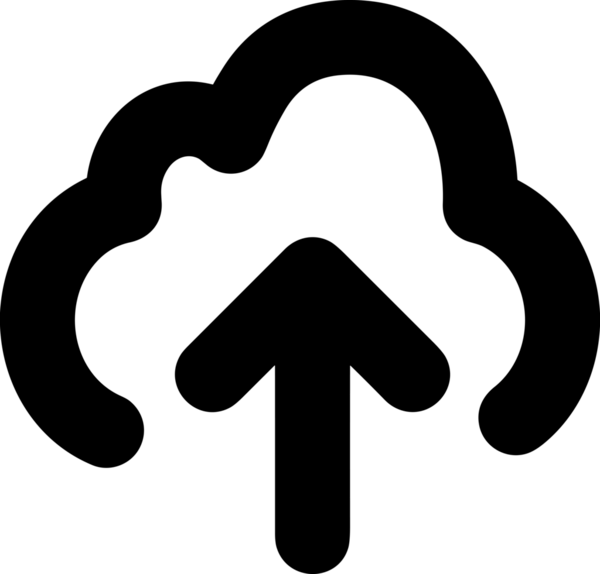 Siyah ve Beyaz Logo Simgesi PNG Biçimini Yükle. Web Sitesi Düğmesi, Mobil Uygulama Arayüzü, Dosya Aktarımı, Belge Paylaşımı, Bulut Depolama ve Veri Yedekleme için Minimalist Düz Tasarımlı Tek Renkli Ok Gönderme İşareti Grafiksel Elemanı