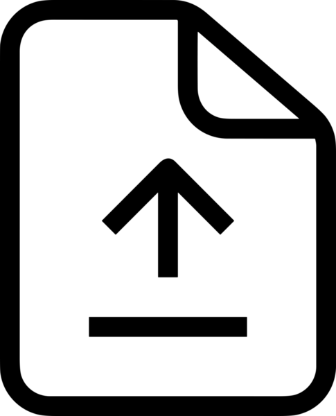 Siyah ve Beyaz Logo Simgesi PNG Biçimini Yükle. Web Sitesi Düğmesi, Mobil Uygulama Arayüzü, Dosya Aktarımı, Belge Paylaşımı, Bulut Depolama ve Veri Yedekleme için Minimalist Düz Tasarımlı Tek Renkli Ok Gönderme İşareti Grafiksel Elemanı