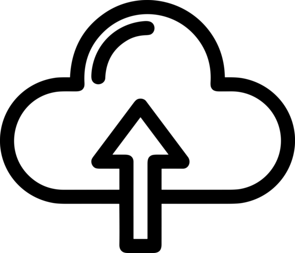 Siyah ve Beyaz Logo Simgesi PNG Biçimini Yükle. Web Sitesi Düğmesi, Mobil Uygulama Arayüzü, Dosya Aktarımı, Belge Paylaşımı, Bulut Depolama ve Veri Yedekleme için Minimalist Düz Tasarımlı Tek Renkli Ok Gönderme İşareti Grafiksel Elemanı