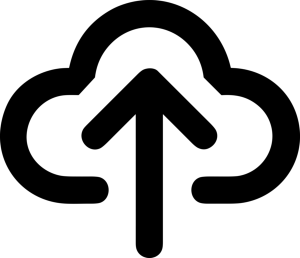 Siyah ve Beyaz Logo Simgesi PNG Biçimini Yükle. Web Sitesi Düğmesi, Mobil Uygulama Arayüzü, Dosya Aktarımı, Belge Paylaşımı, Bulut Depolama ve Veri Yedekleme için Minimalist Düz Tasarımlı Tek Renkli Ok Gönderme İşareti Grafiksel Elemanı