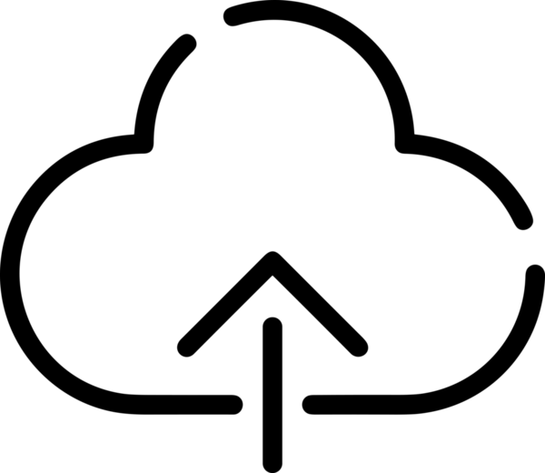 Siyah ve Beyaz Logo Simgesi PNG Biçimini Yükle. Web Sitesi Düğmesi, Mobil Uygulama Arayüzü, Dosya Aktarımı, Belge Paylaşımı, Bulut Depolama ve Veri Yedekleme için Minimalist Düz Tasarımlı Tek Renkli Ok Gönderme İşareti Grafiksel Elemanı