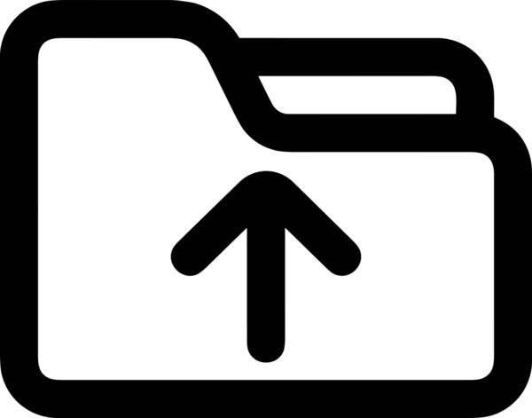 Siyah ve Beyaz Logo Simgesi PNG Biçimini Yükle. Web Sitesi Düğmesi, Mobil Uygulama Arayüzü, Dosya Aktarımı, Belge Paylaşımı, Bulut Depolama ve Veri Yedekleme için Minimalist Düz Tasarımlı Tek Renkli Ok Gönderme İşareti Grafiksel Elemanı