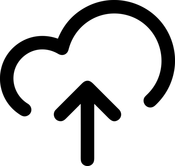 Siyah ve Beyaz Logo Simgesi PNG Biçimini Yükle. Web Sitesi Düğmesi, Mobil Uygulama Arayüzü, Dosya Aktarımı, Belge Paylaşımı, Bulut Depolama ve Veri Yedekleme için Minimalist Düz Tasarımlı Tek Renkli Ok Gönderme İşareti Grafiksel Elemanı