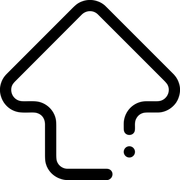Siyah ve Beyaz Logo Simgesi PNG Biçimini Yükle. Web Sitesi Düğmesi, Mobil Uygulama Arayüzü, Dosya Aktarımı, Belge Paylaşımı, Bulut Depolama ve Veri Yedekleme için Minimalist Düz Tasarımlı Tek Renkli Ok Gönderme İşareti Grafiksel Elemanı