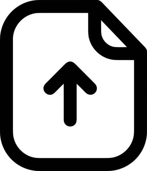 Siyah ve Beyaz Logo Simgesi PNG Biçimini Yükle. Web Sitesi Düğmesi, Mobil Uygulama Arayüzü, Dosya Aktarımı, Belge Paylaşımı, Bulut Depolama ve Veri Yedekleme için Minimalist Düz Tasarımlı Tek Renkli Ok Gönderme İşareti Grafiksel Elemanı