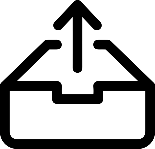 Siyah ve Beyaz Logo Simgesi PNG Biçimini Yükle. Web Sitesi Düğmesi, Mobil Uygulama Arayüzü, Dosya Aktarımı, Belge Paylaşımı, Bulut Depolama ve Veri Yedekleme için Minimalist Düz Tasarımlı Tek Renkli Ok Gönderme İşareti Grafiksel Elemanı