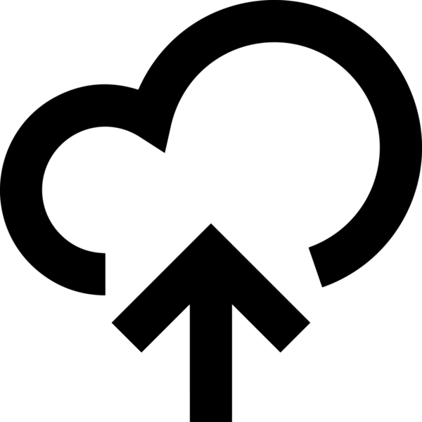 Siyah ve Beyaz Logo Simgesi PNG Biçimini Yükle. Web Sitesi Düğmesi, Mobil Uygulama Arayüzü, Dosya Aktarımı, Belge Paylaşımı, Bulut Depolama ve Veri Yedekleme için Minimalist Düz Tasarımlı Tek Renkli Ok Gönderme İşareti Grafiksel Elemanı