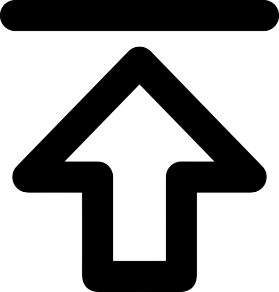 Siyah ve Beyaz Logo Simgesi PNG Biçimini Yükle. Web Sitesi Düğmesi, Mobil Uygulama Arayüzü, Dosya Aktarımı, Belge Paylaşımı, Bulut Depolama ve Veri Yedekleme için Minimalist Düz Tasarımlı Tek Renkli Ok Gönderme İşareti Grafiksel Elemanı