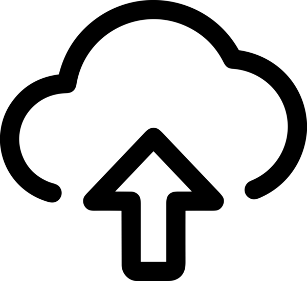Siyah ve Beyaz Logo Simgesi PNG Biçimini Yükle. Web Sitesi Düğmesi, Mobil Uygulama Arayüzü, Dosya Aktarımı, Belge Paylaşımı, Bulut Depolama ve Veri Yedekleme için Minimalist Düz Tasarımlı Tek Renkli Ok Gönderme İşareti Grafiksel Elemanı