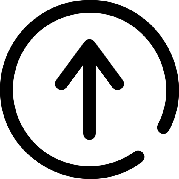 Siyah ve Beyaz Logo Simgesi PNG Biçimini Yükle. Web Sitesi Düğmesi, Mobil Uygulama Arayüzü, Dosya Aktarımı, Belge Paylaşımı, Bulut Depolama ve Veri Yedekleme için Minimalist Düz Tasarımlı Tek Renkli Ok Gönderme İşareti Grafiksel Elemanı