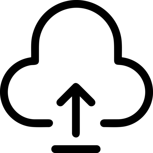 Siyah ve Beyaz Logo Simgesi PNG Biçimini Yükle. Web Sitesi Düğmesi, Mobil Uygulama Arayüzü, Dosya Aktarımı, Belge Paylaşımı, Bulut Depolama ve Veri Yedekleme için Minimalist Düz Tasarımlı Tek Renkli Ok Gönderme İşareti Grafiksel Elemanı