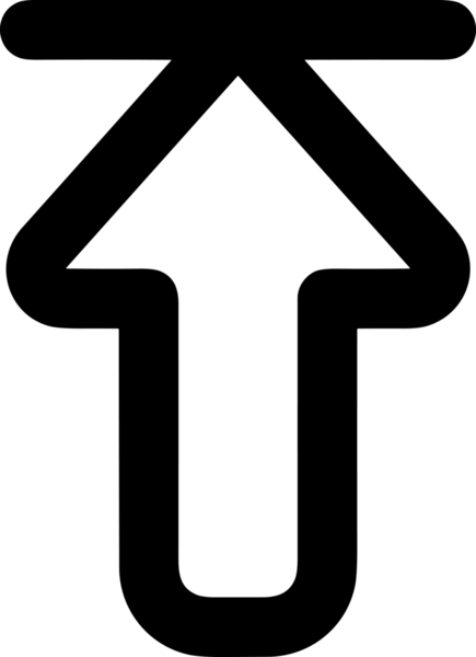 Siyah ve Beyaz Logo Simgesi PNG Biçimini Yükle. Web Sitesi Düğmesi, Mobil Uygulama Arayüzü, Dosya Aktarımı, Belge Paylaşımı, Bulut Depolama ve Veri Yedekleme için Minimalist Düz Tasarımlı Tek Renkli Ok Gönderme İşareti Grafiksel Elemanı